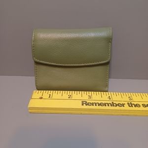 Buxton Genuine Leather Small Tri-fold Wallet - Olive Green